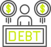 Debt Unified Line Art vector