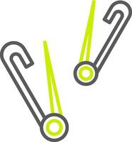 Safety Pin Crystal Interface Object vector