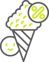 Ice Cream Simplified Icon Fragment vector