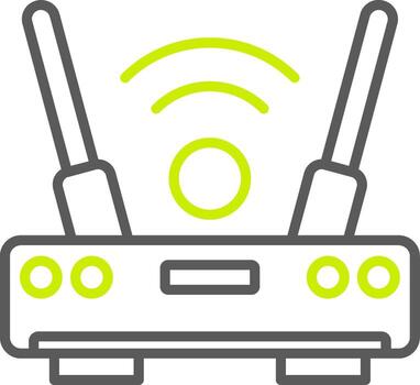 Wifi enrutador unificado visual modelo vector