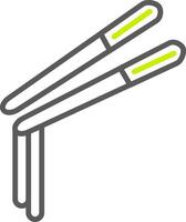Chopsticks Colorful Symbol Sketch vector