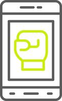Smartphone Interactive Line Art vector