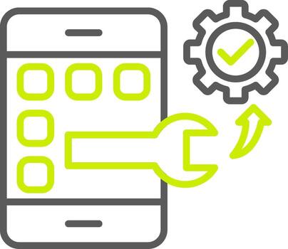 Application Simplified Icon Fragment vector