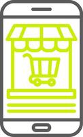 Online Shopping Seamless Core Icon vector