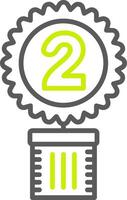 2nd Prize Virtual Core Icon vector