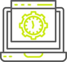 Laptop Interactive Graphic Module vector
