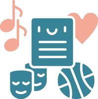 Extracurricular Activities Global Style Glyph vector