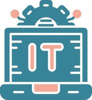 Information Technology Global App Emblem vector