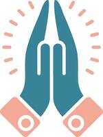 Praying Simplified Line Art vector