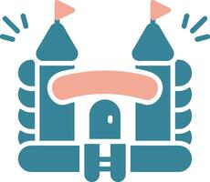 Inflatable Castle Crystal Web Symbol vector