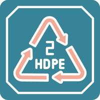 High Density Polyethylene Vibrant Core Icon vector