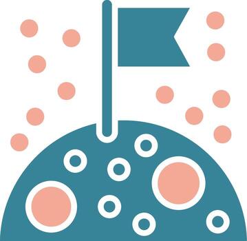 Moon Landing Unified Visual Pattern vector