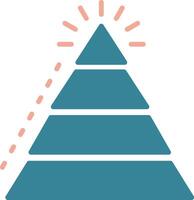 Pyramid Chart Expressive Digital Mark vector
