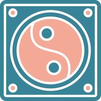 Yin Yang Neon App Emblem vector