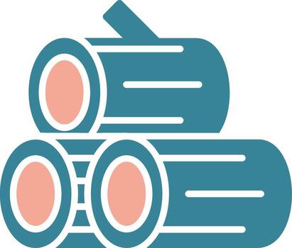 Log Simplified Icon Fragment vector