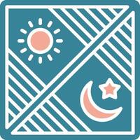 Day And Night Futuristic Core Icon vector