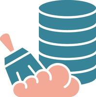 Data Cleansing Crystal Style Glyph vector