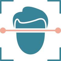Face Scanner Crystal Core Icon vector