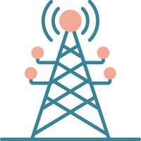 Radio Tower Colorful Core Icon vector