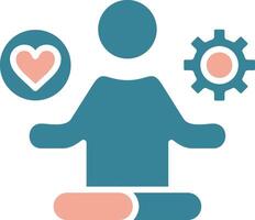 Stress Management Streamlined Flat Badge vector