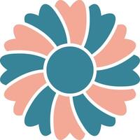 Peony Colorful Web Symbol vector