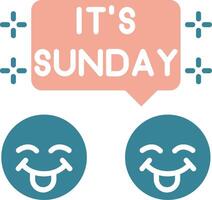 Sunday Neon App Emblem vector
