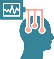 Electroencephalogram Futuristic Core Icon vector