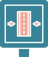 Narrow Road Virtual Visual Pattern vector