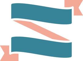 Ribbon Folds Tactile Flat Badge vector