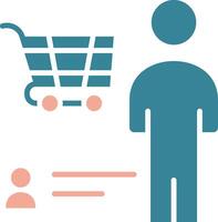 Consumer Behaviour Streamlined UI Token vector