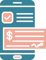 Paycheck Vibrant Core Icon vector
