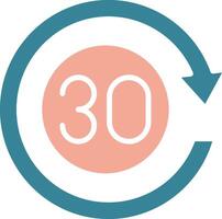 30 Days Simplified Icon Fragment vector