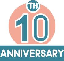 10th Anniversary Streamlined UI Token vector