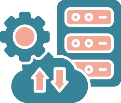 Data Migration Streamlined Web Symbol vector