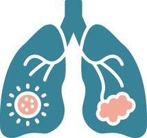 Lung Cancer Crystal Web Symbol vector