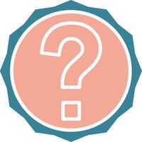 Question Simplified Line Art vector
