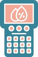 Humidity Sensor Crystal Style Glyph vector