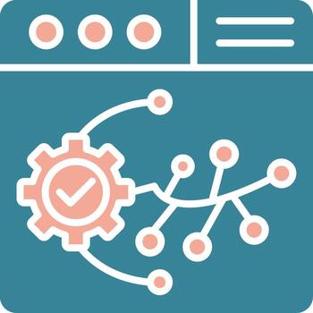 versión controlar vistoso núcleo icono vector