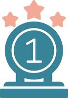 First Prize Colorful Core Icon vector