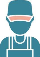 Mechanic Colorful Style Glyph vector