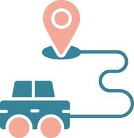 Route Crystal Core Icon vector