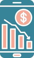 Bar Graph Global Digital Mark vector