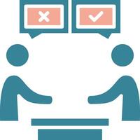 Mentoring Colorful Style Glyph vector