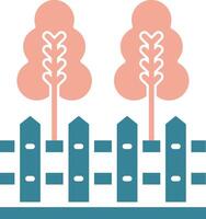 Fence Crystal Style Glyph vector
