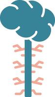 Nervous System Simplified Icon Fragment vector