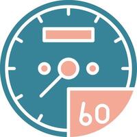 speedometer Neon App Emblem vector