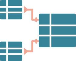 Data Model Simplified Line Art vector