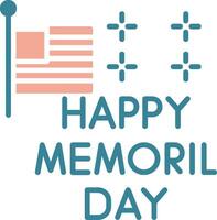 Memorial Day Colorful Web Symbol vector