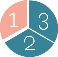 Pie Chart Futuristic Core Icon vector