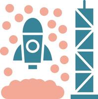 Rocket Launch Global Digital Mark vector